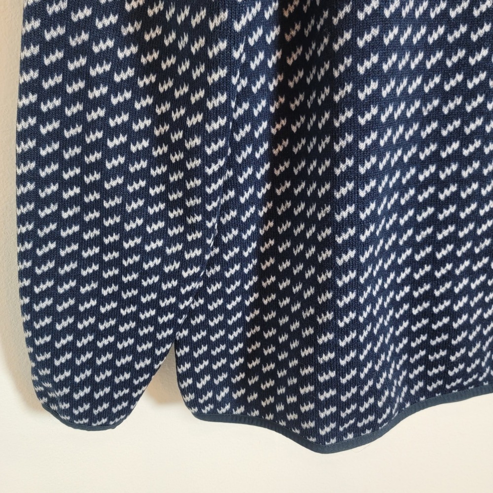L.L. Bean XL Tall Sweater Fleece Pullover Birdseye T Snap Blue EUC Lounge Casual - Picture 9 of 12